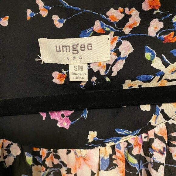 UMGEE Black Lace Floral Kimono BoHo Cover Up Size S/M - Picture 5 of 6